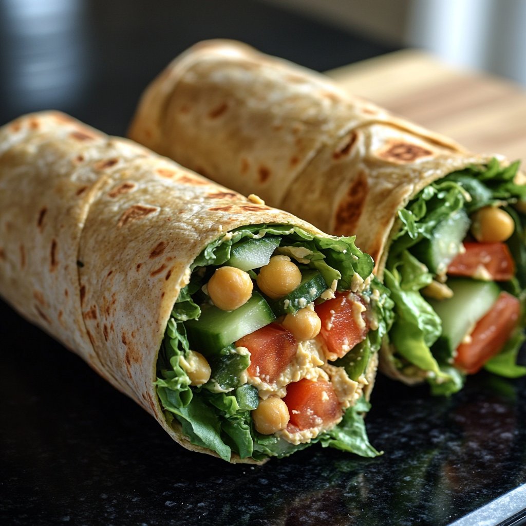 Healthy Lunch Chickpea Wraps