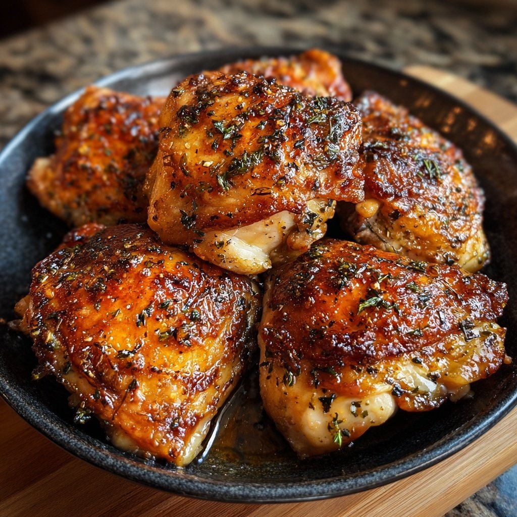 Comfort Food Baked Chicken Thighs
