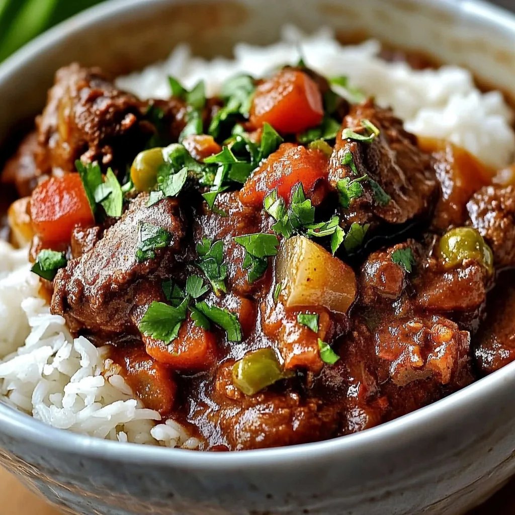 Jamaican Beef Stew With Rice