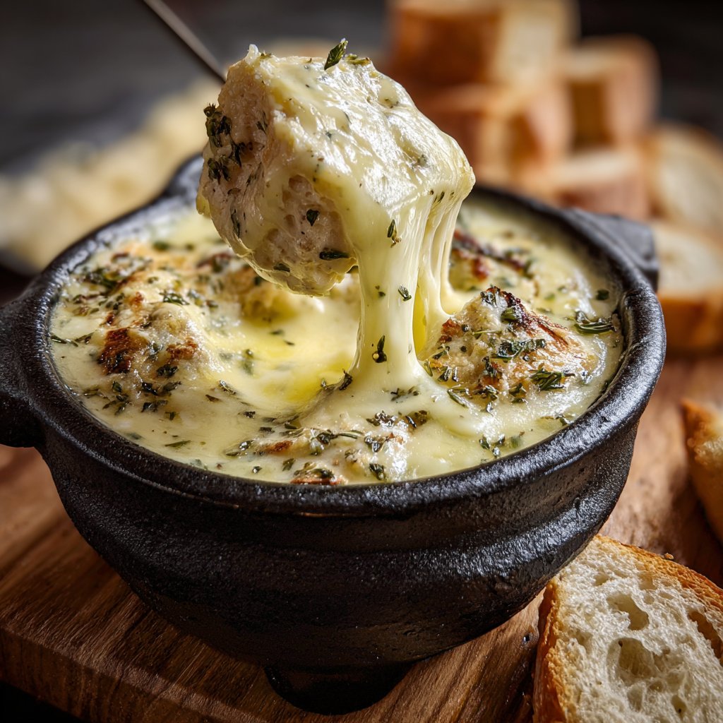Fondue with Herb Infused Cheese