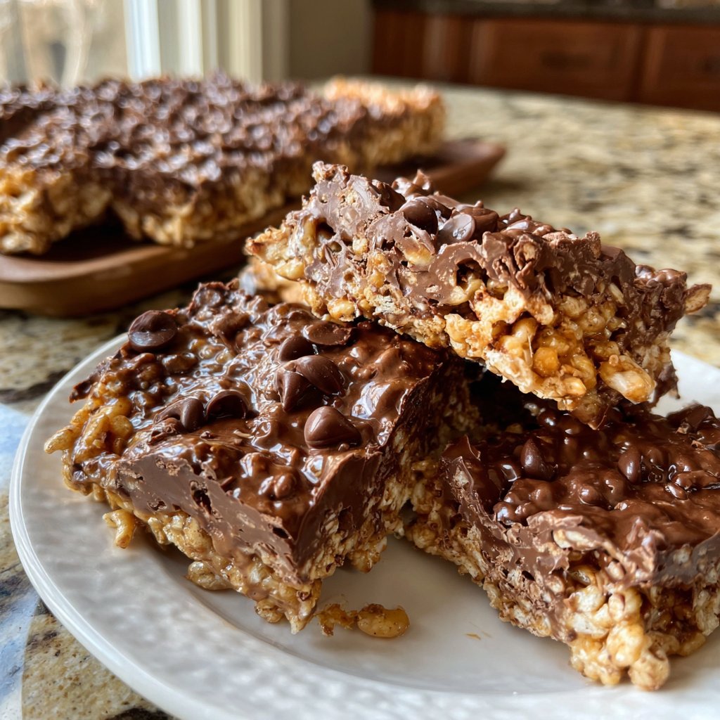 Chocolate Peanut Butter Rice Crispy Treats