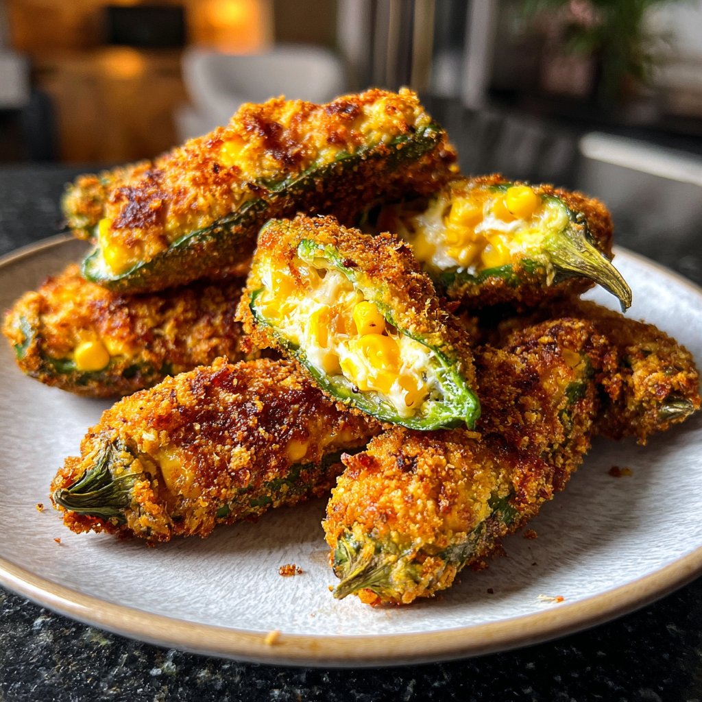 Jalapeno Poppers Stuffed with Corn
