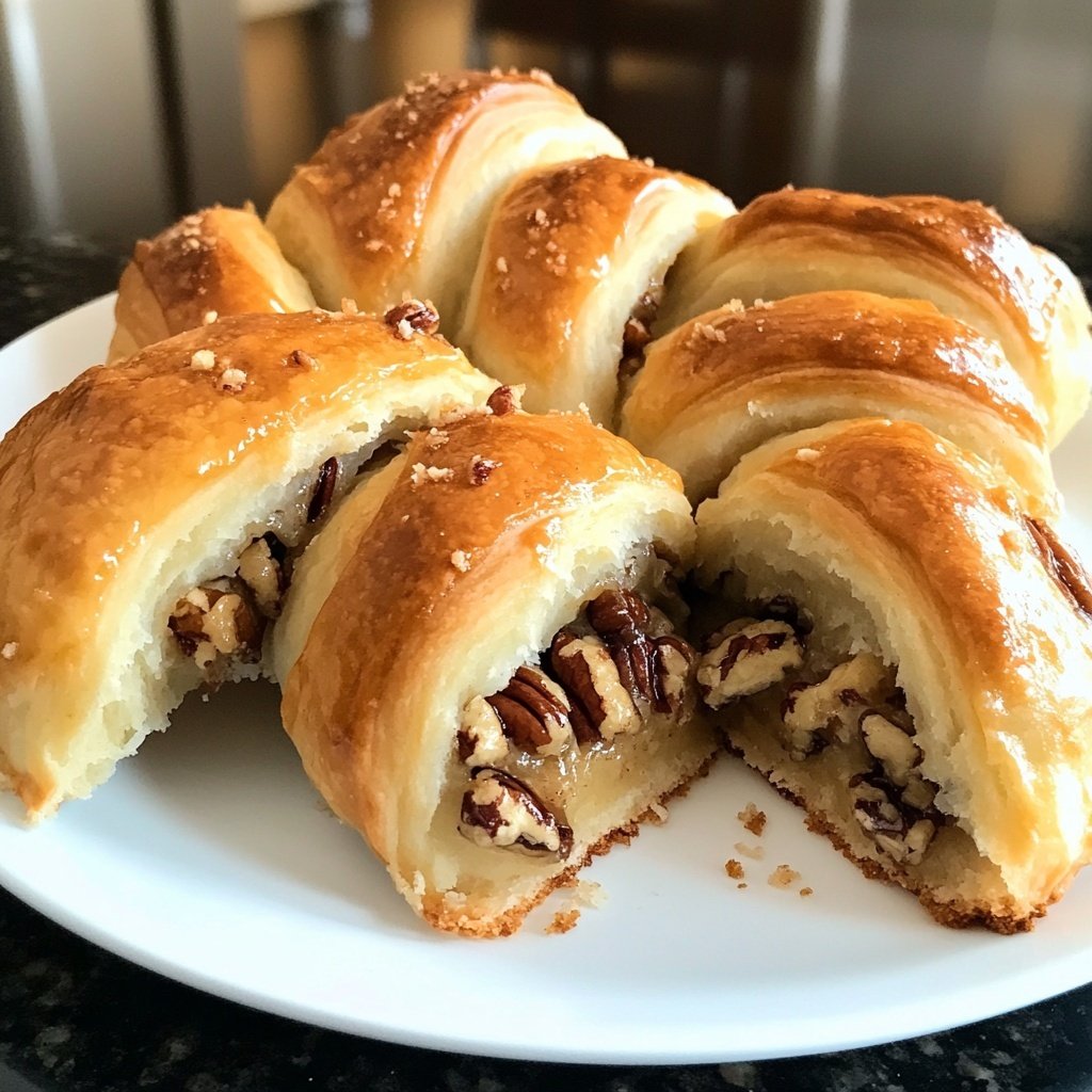 Buttery Crescent Rolls with Pecan Filling