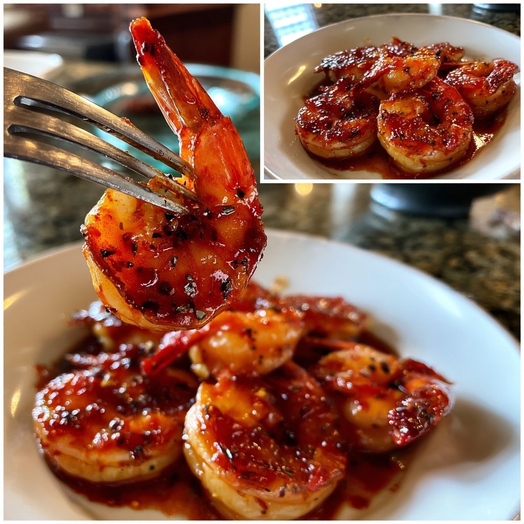 Shrimp with Strawberry Chili Glaze