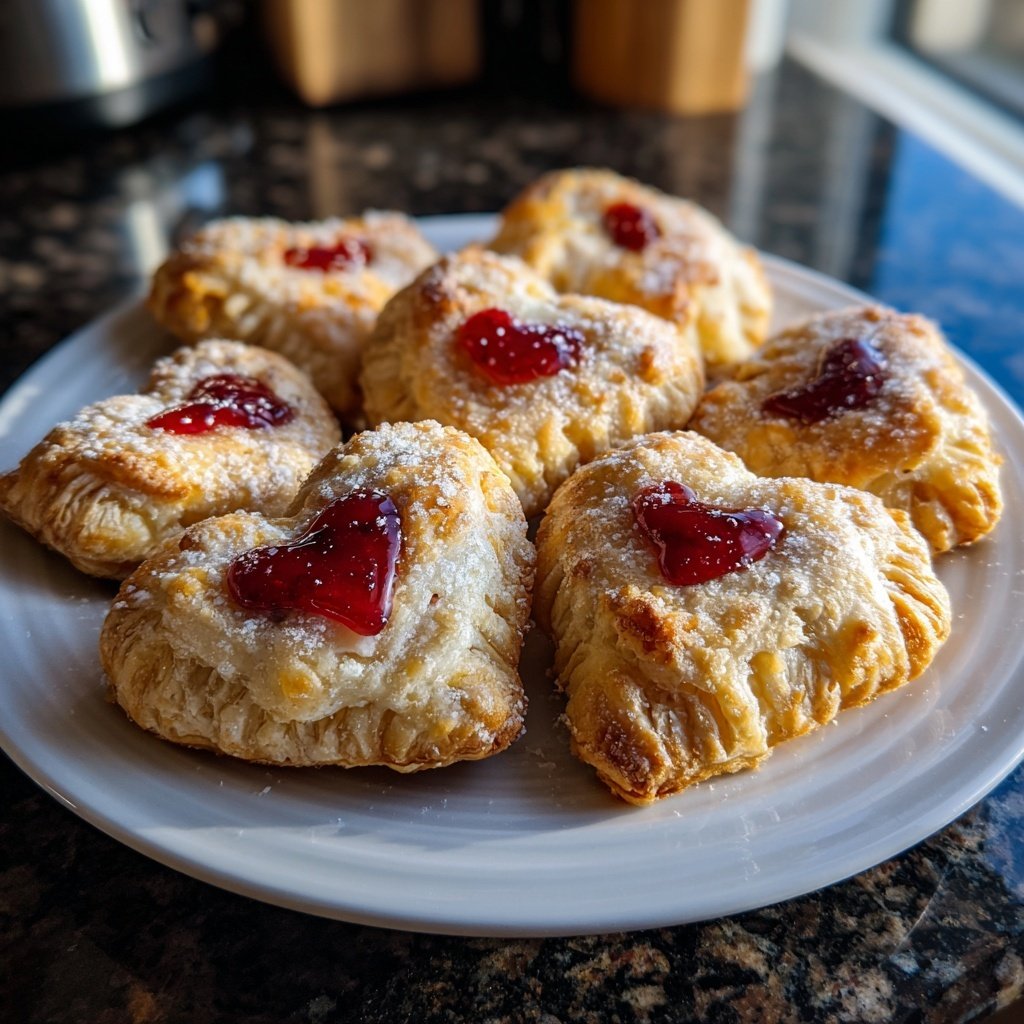 Valentines Snacks Mini Puff Pastries
