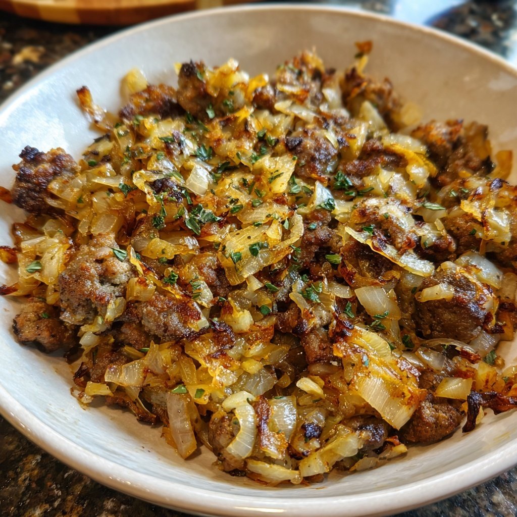 Ground Beef and Mushroom Skillet