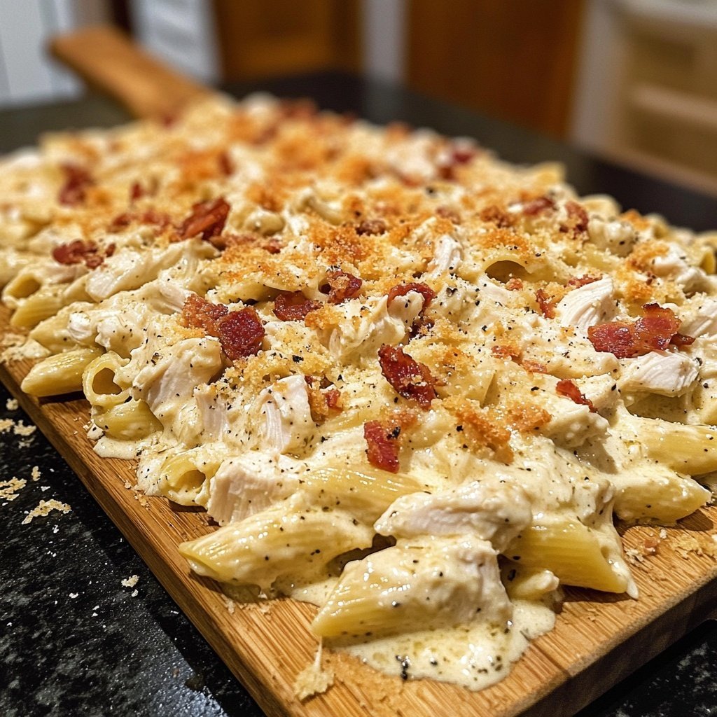 Creamy Chicken Bacon Ranch Pasta