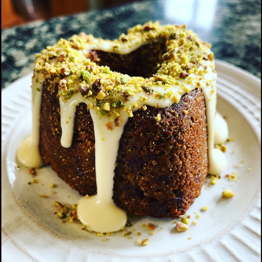 Mini Heart Cake with Pistachio