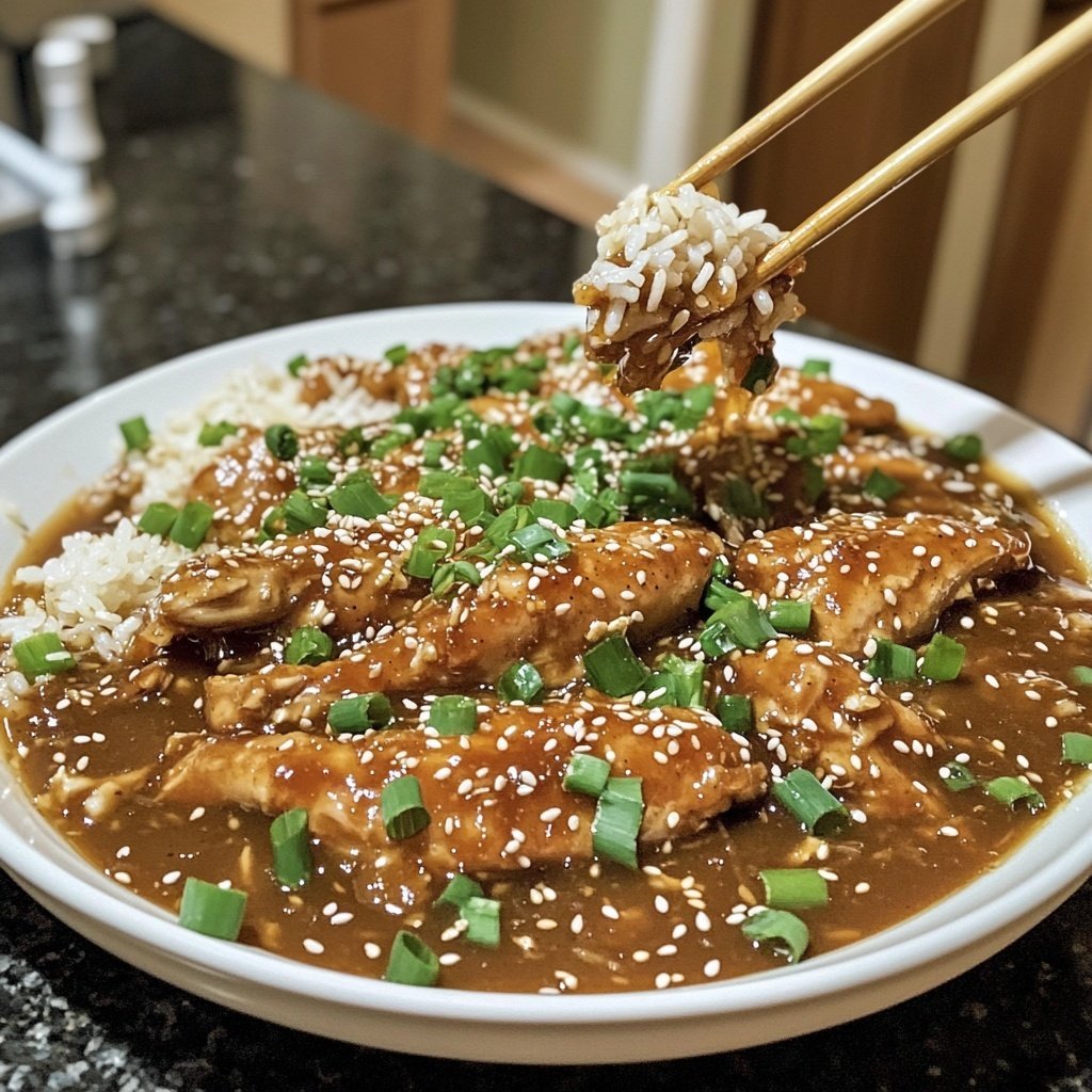 Caramelised Soy Chicken in Garlic Ginger Broth with Rice