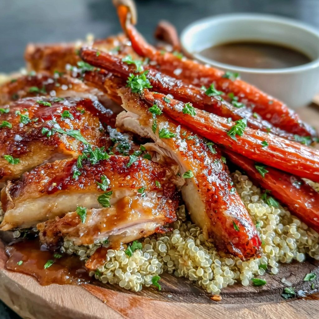 Healthy Chicken With Roasted Carrots And Quinoa