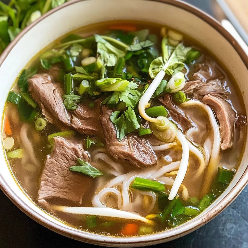 Authentic Beef Pho Noodle Soup
