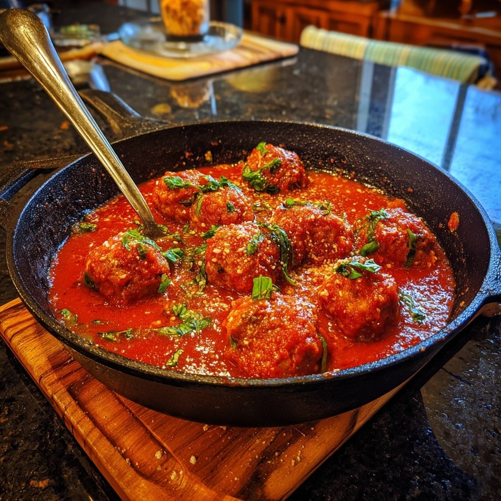Ground Chicken Meatballs In Tomato Sauce