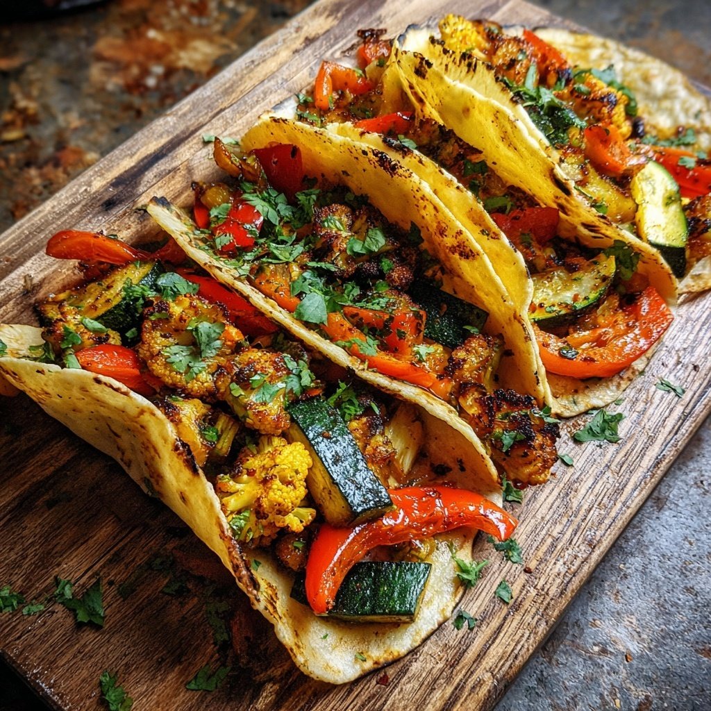Smoky Roasted Veggie Tacos