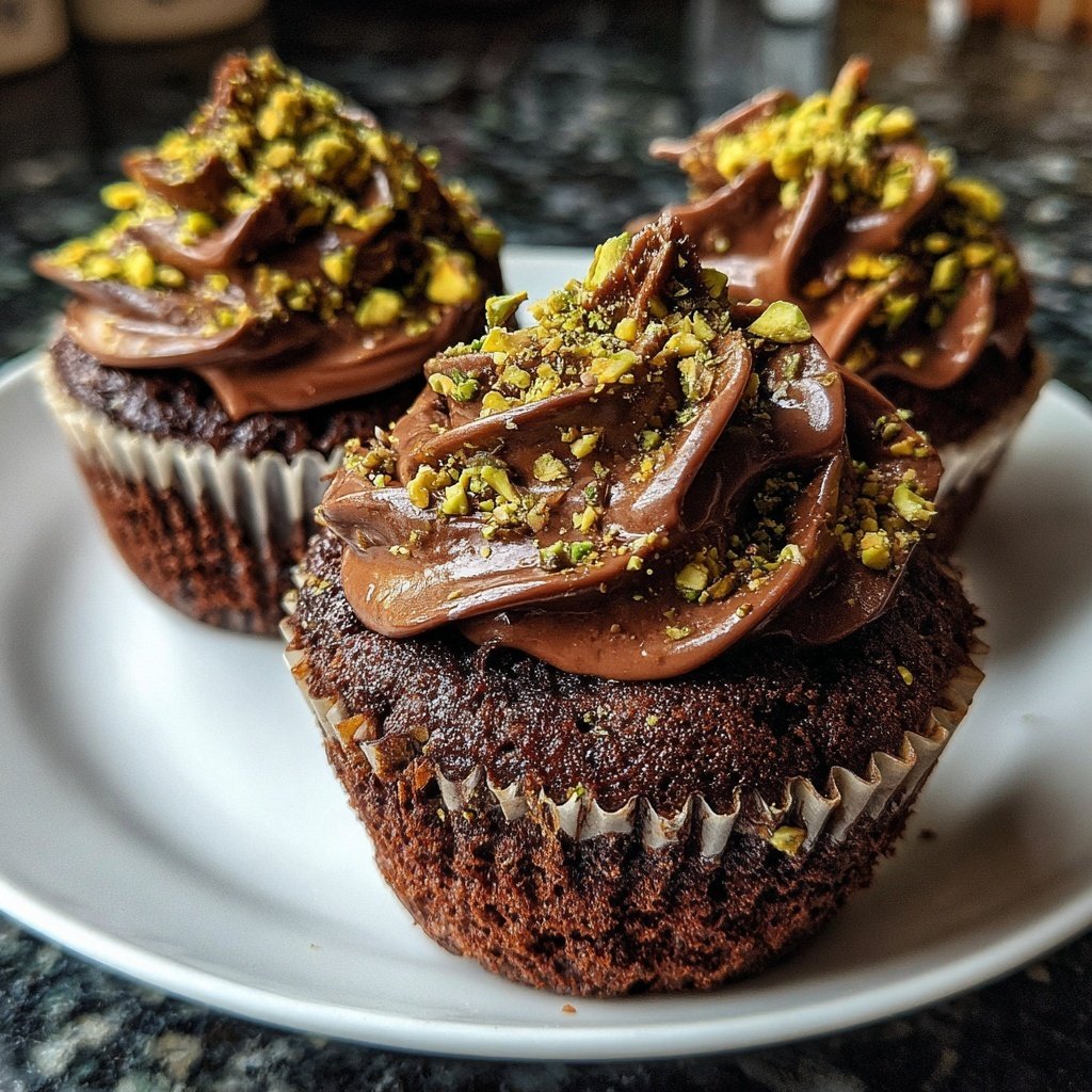 Chocolate Pistachio Cupcakes