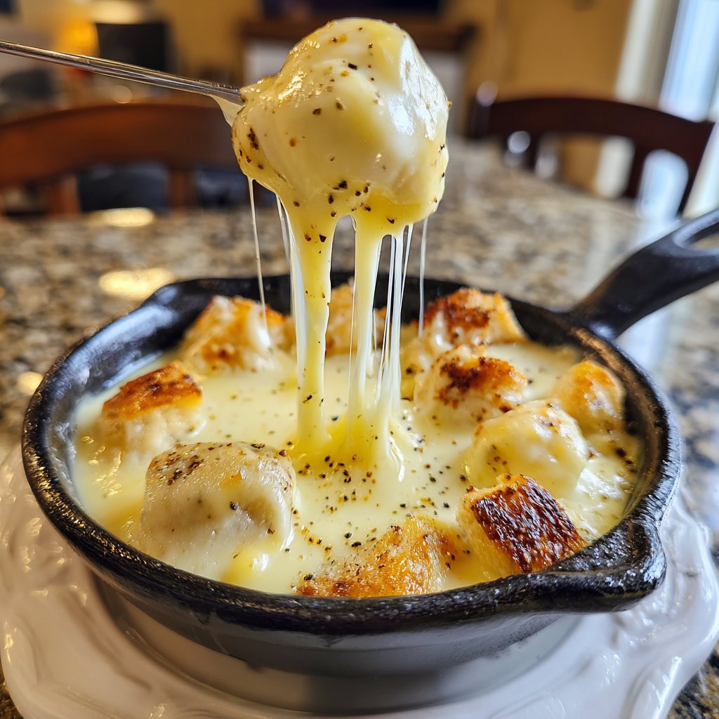 Fondue with Gruyere and Black Pepper