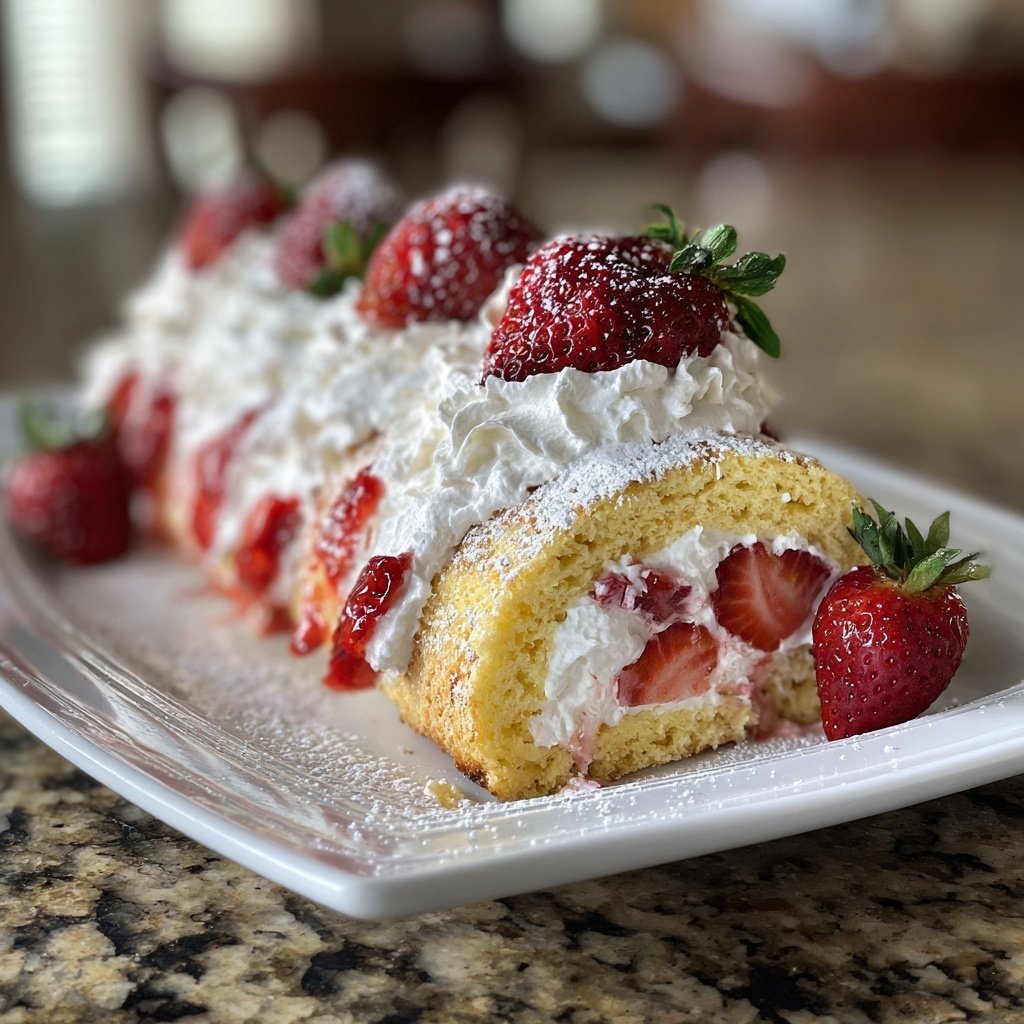 Classic Strawberry Shortcake Roll